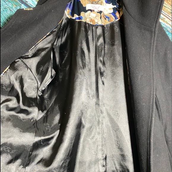 Eliza J Wool Blend Topper Coat, Black Size S - Picture 9 of 10